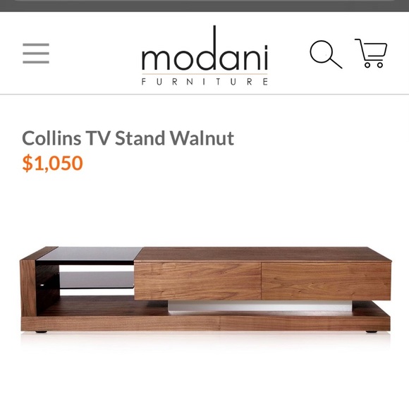 Modani Furniture Other Modani Furniture Collins Tv Stand Walnut Poshmark
